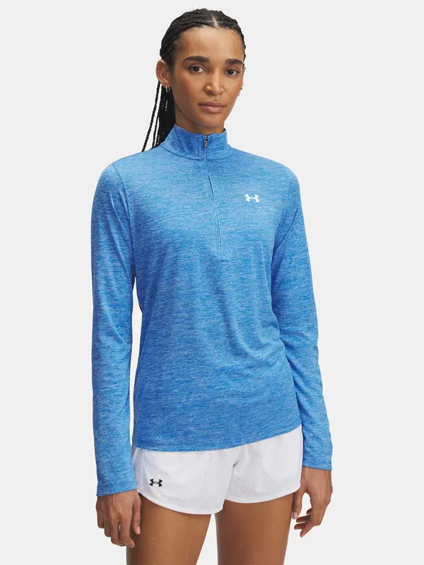 Under Armour Under Armour Tech 1/2 Zip T-Shirt - Twist-BLU - Women's