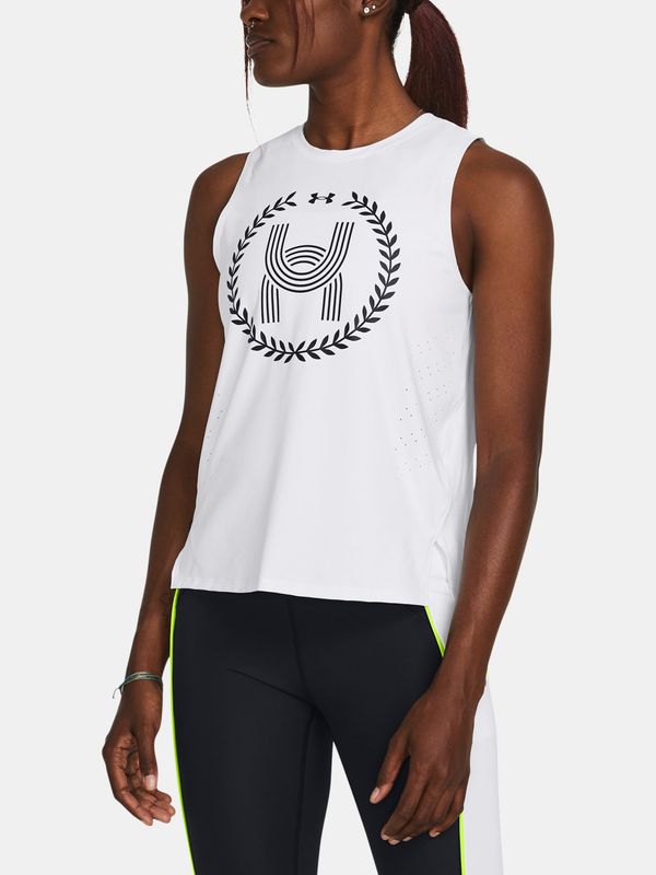 Under Armour Under Armour UA Run Anywhere Elite Tank White Tank Top