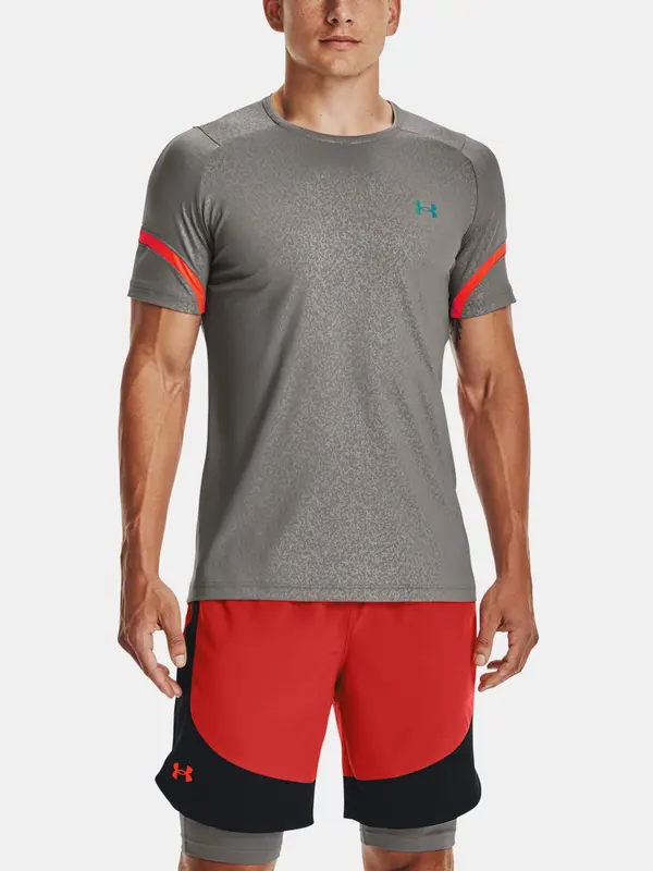 Under Armour Under Armour UA Rush 2.0 Emboss SS-GRY T-Shirt - Mens