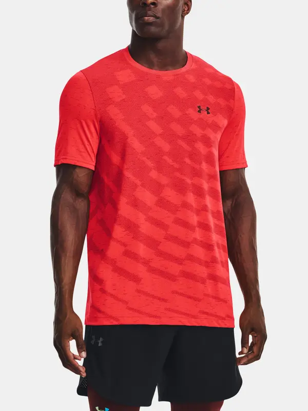Under Armour Under Armour UA Seamless Radial SS-RED T-Shirt - Mens