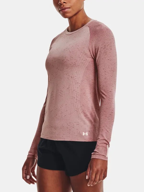 Under Armour Under Armour UA Seamless Run T-Shirt LS-PNK - Women's