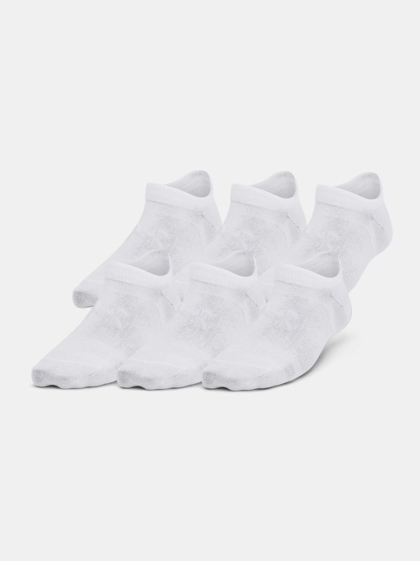 Under Armour Under Armour UA Yth Essential No Show 6pk-WHT socks - unisex