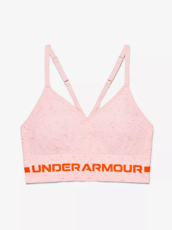 Under Armour Under Armour Women's Sports Bra Seamless Low Long Htr Bra Pink Beta Tint, LG