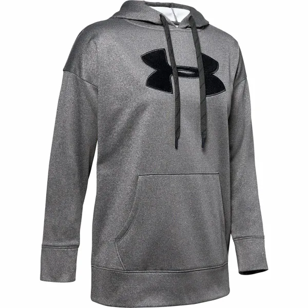 Under Armour Under Armour Women's Sweatshirt Synthetic Fleece Chenille Logo PO Hooodie Grey, XS