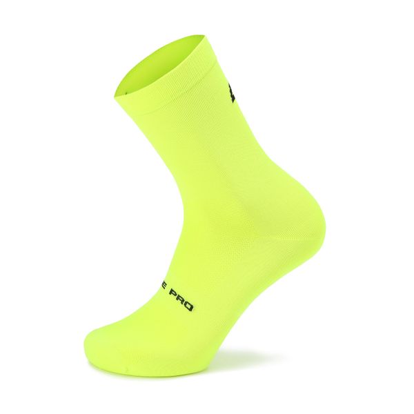 ALPINE PRO Unisex socks with antibacterial treatment ALPINE PRO COLO neon safety yellow