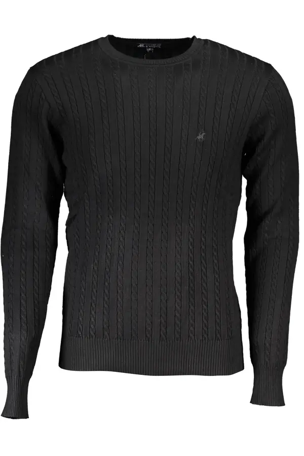 U.S. GRAND US GRAND POLO MEN'S BLACK SWEATER
