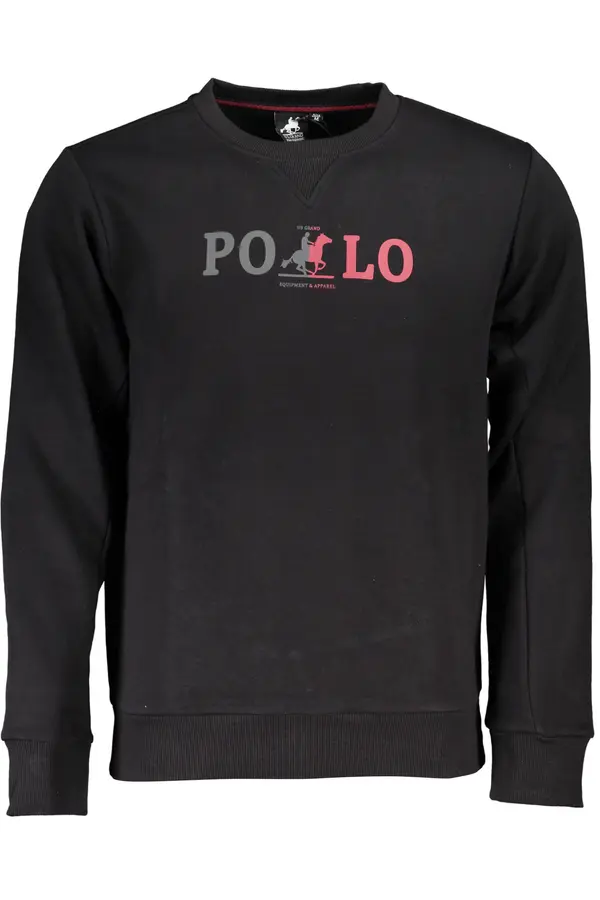 U.S. GRAND US GRAND POLO MEN'S BLACK ZIP-OUT SWEATSHIRT