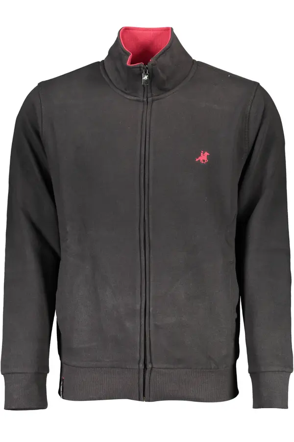 U.S. GRAND US GRAND POLO MEN'S BLACK ZIP-UP SWEATSHIRT