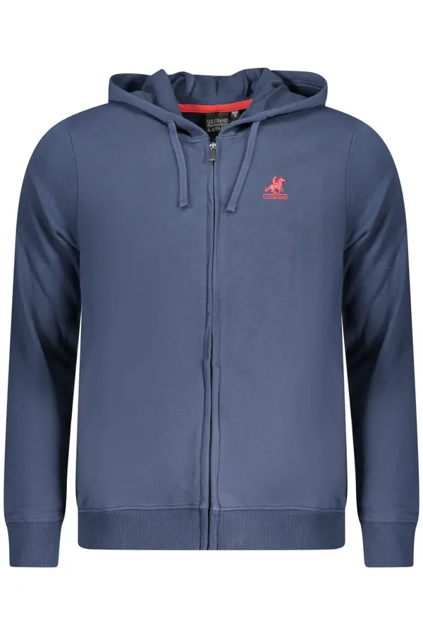 U.S. GRAND US GRAND POLO MEN'S BLUE ZIP-UP SWEATSHIRT