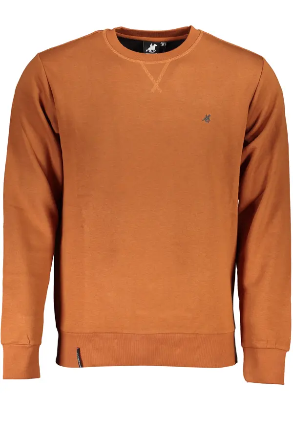 U.S. GRAND US GRAND POLO MEN'S BROWN ZIPLESS SWEATSHIRT