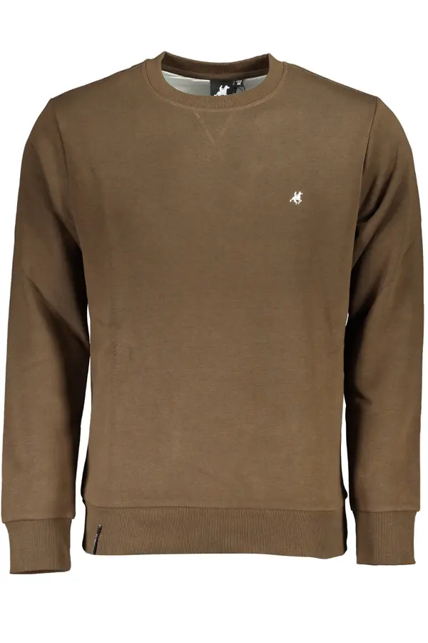 U.S. GRAND US GRAND POLO MEN'S BROWN ZIPLESS SWEATSHIRT