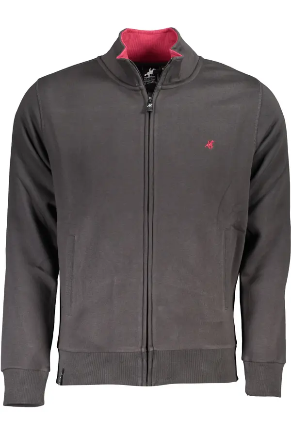 U.S. GRAND US GRAND POLO MEN'S GRAY ZIP SWEATSHIRT