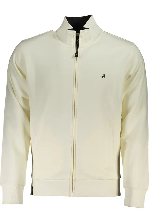 U.S. GRAND US GRAND POLO MEN'S WHITE ZIP SWEATSHIRT