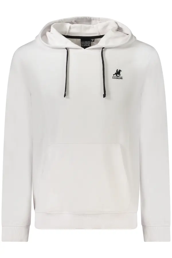 U.S. GRAND US GRAND POLO MEN'S ZIP-UP SWEATSHIRT WHITE
