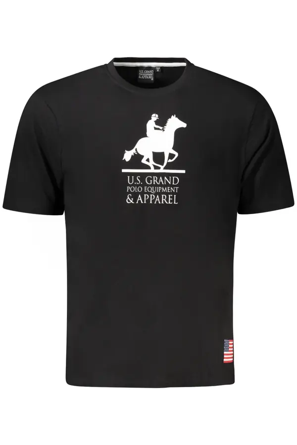 U.S. GRAND US GRAND POLO SHORT SLEEVE T-SHIRT MEN BLACK