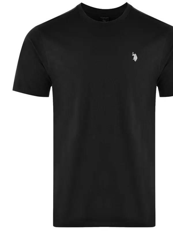 U.S. Polo Assn. US POLO ASSN. Moška črna majica s kratkimi rokavi
