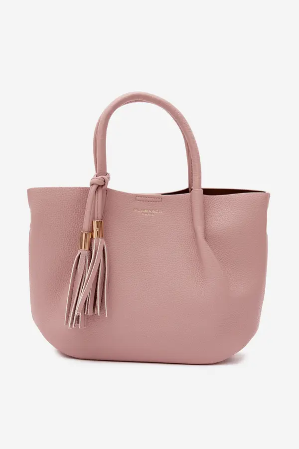 FLORA & CO Usnjena torbica Flora&amp;Co roza