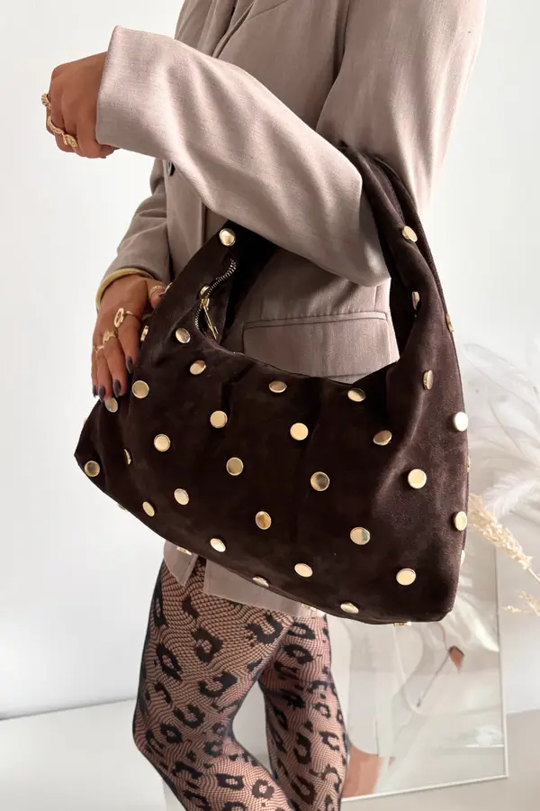 Boto Usnjena torbica iz semiša z okraski