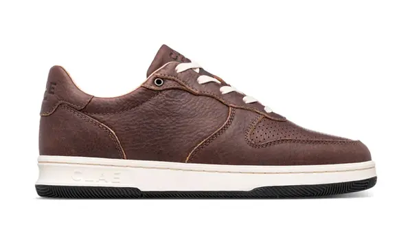 Clae Usnjeni čevlji Clae Malone rjave barve