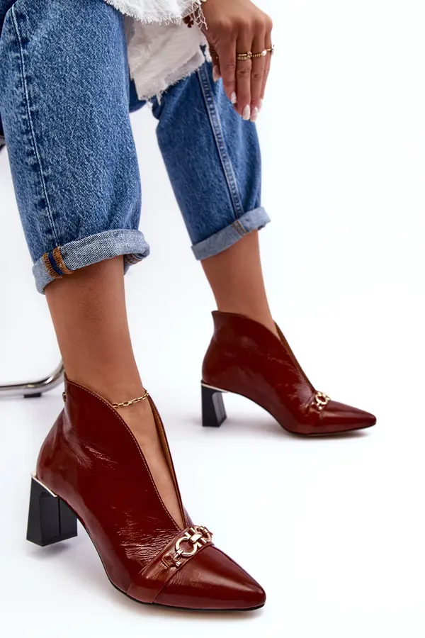 Maciejka Usnjeni gležnjarji s peto Maciejka