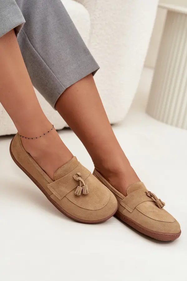 Zazoo Usnjeni mokasini iz semiša Zazoo