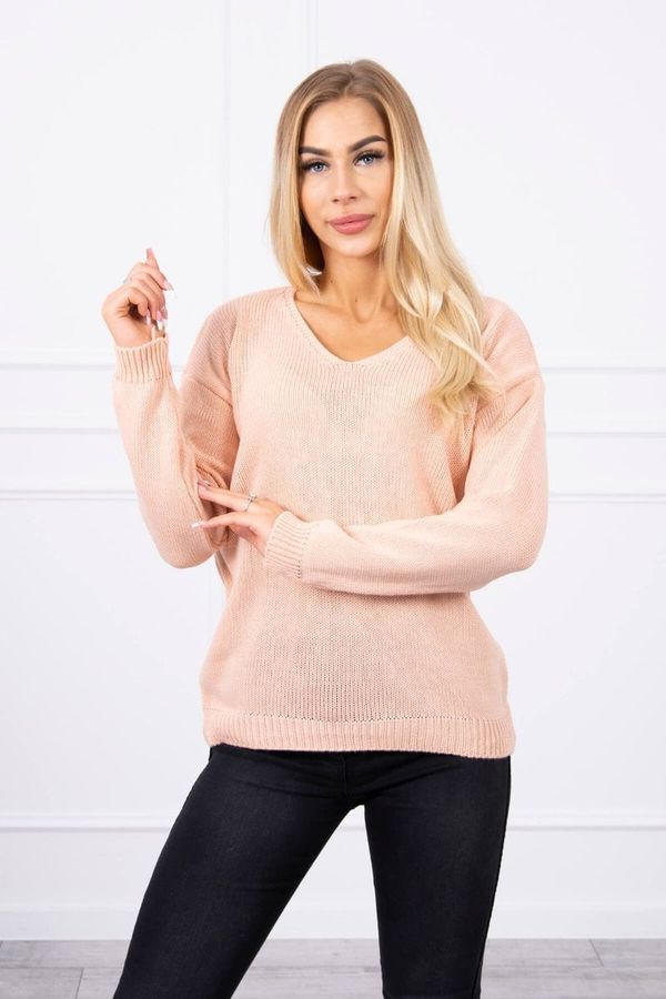 Kesi V-neck sweater powder pink