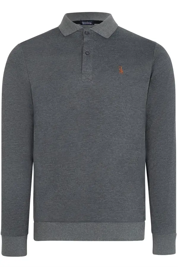 dewberry V4007 DEWBERRY MEN'S SWEATSHIRT-DARK ANTHRACITE
