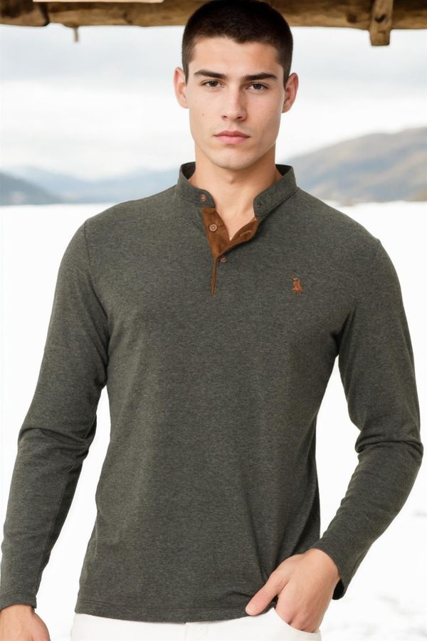 dewberry V4009 DEWBERRY MEN'S SWEATSHIRT-ANTHRACITE-1