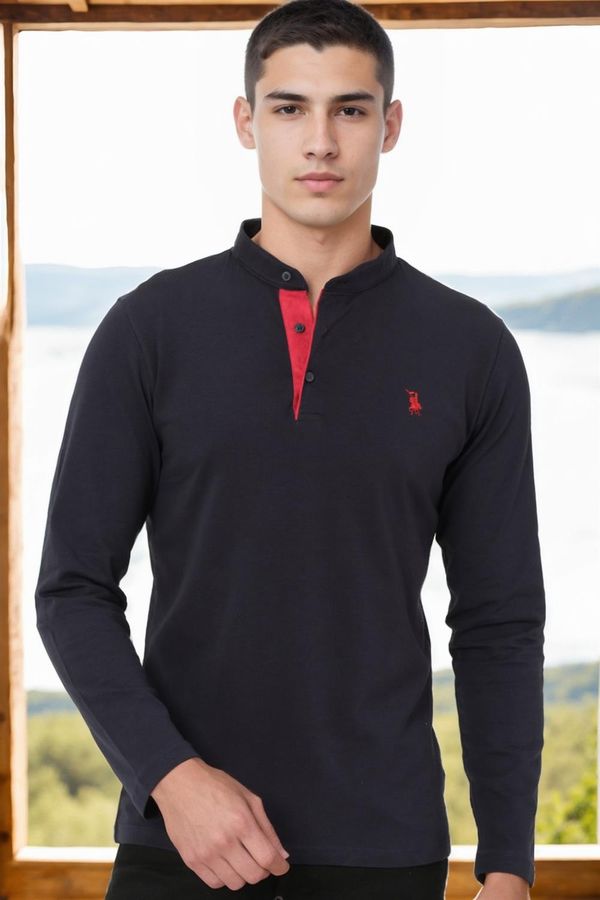 dewberry V4009 DEWBERRY MEN'S SWEATSHIRT-NAVY-1