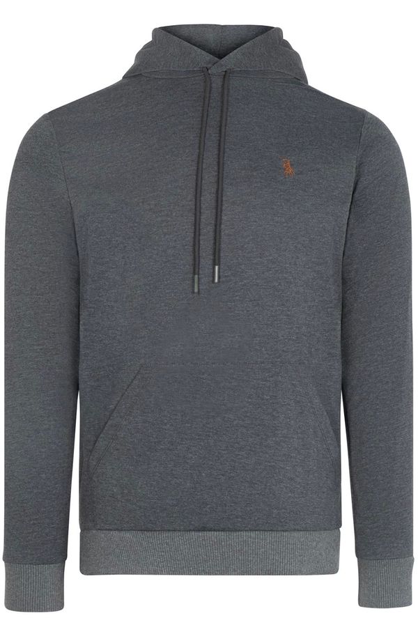 dewberry V4011 DEWBERRY MEN'S HOODED SWEATSHIRT-ANTHRACITE