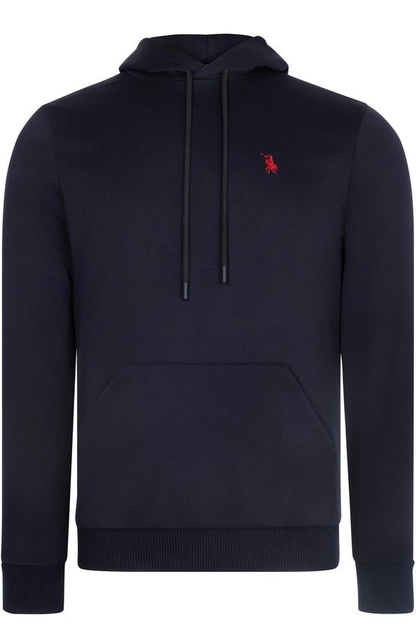 dewberry V4011 DEWBERRY MEN'S HOODED SWEATSHIRT-NAVY BLUE