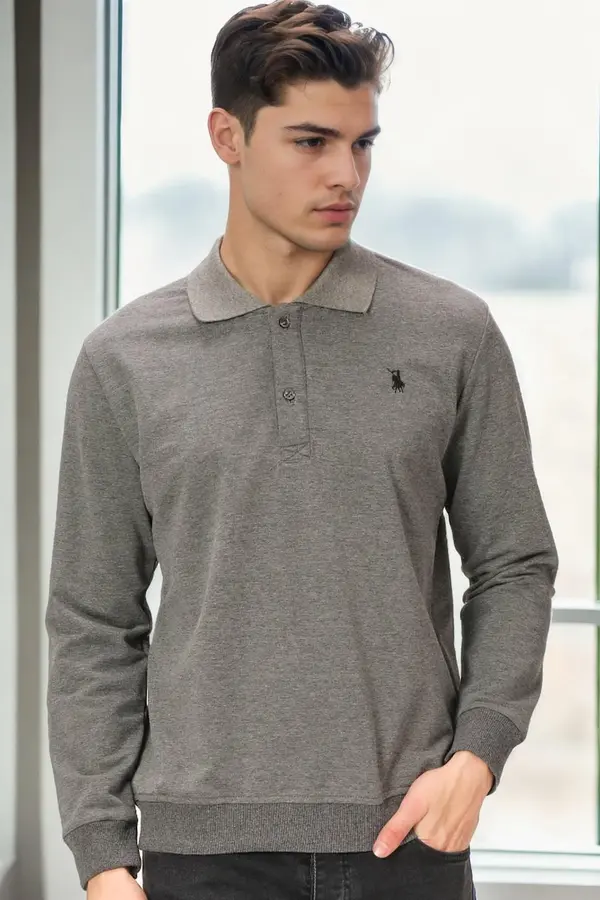 dewberry V9007 DEWBERRY MEN'S SWEATSHIRT-ANTHRACITE