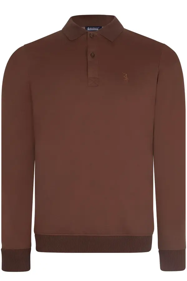 dewberry V9007 DEWBERRY MEN'S SWEATSHIRT-BROWN