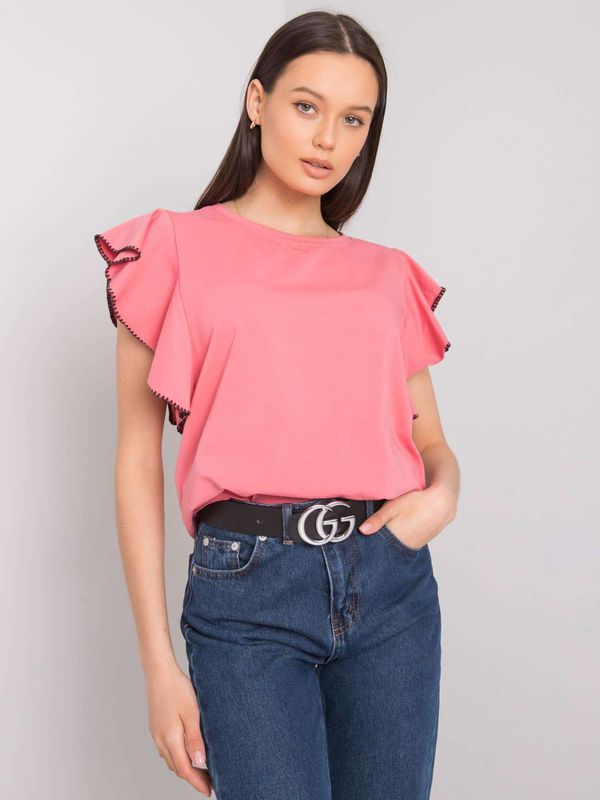 Fashionhunters Vanesia dusty pink blouse