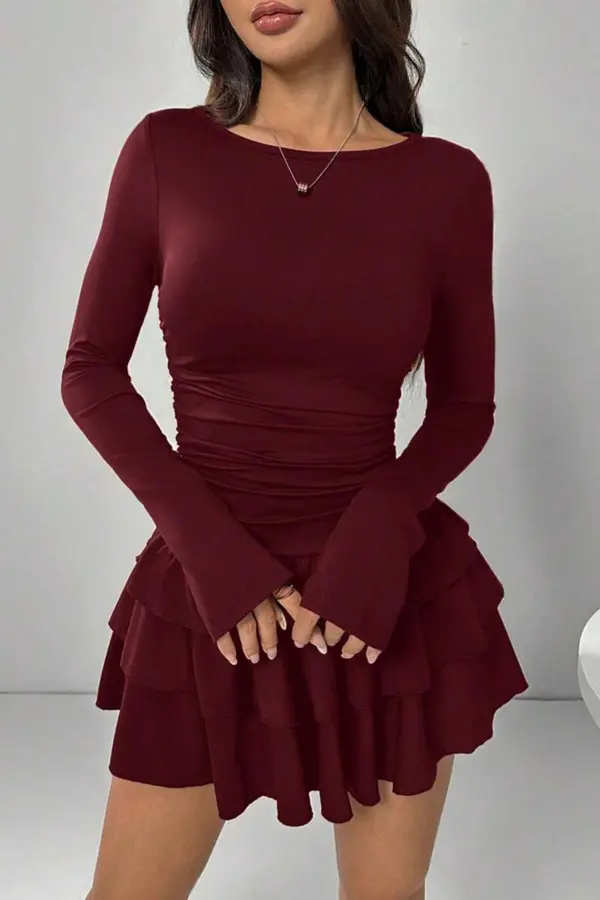 dewberry Večplastna mini obleka z vzorcem ježka