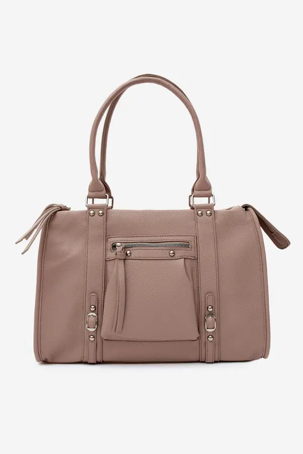 FLORA & CO Velika taupe torbica Flora&amp;Co Nolita