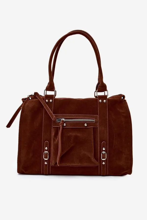 FLORA & CO Velika torbica Flora&amp;Co iz imitacije semiša, kamelja