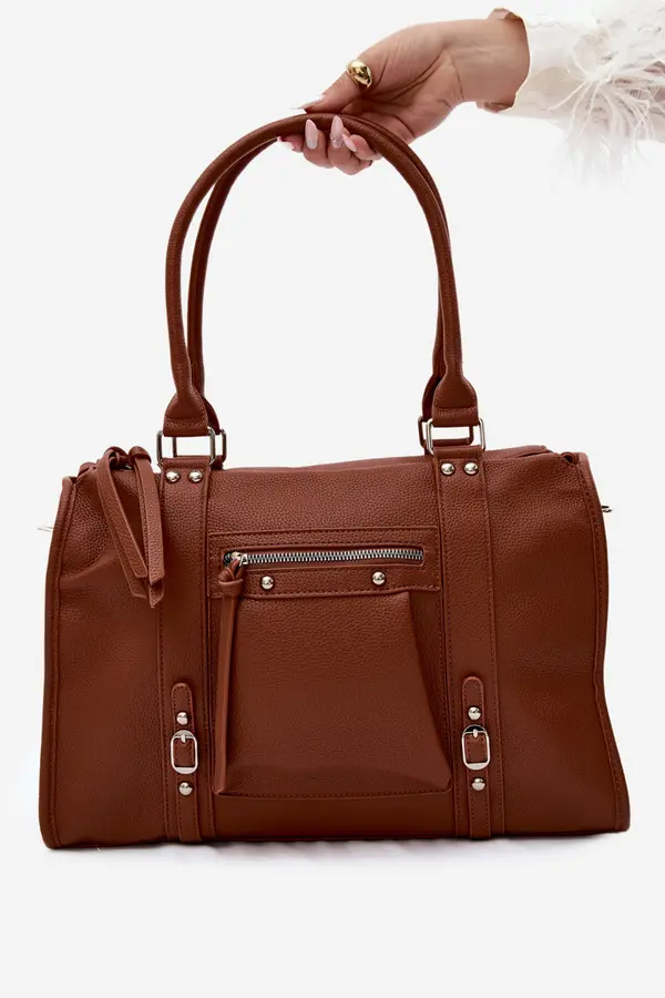 FLORA & CO Velika torbica Flora&amp;Co iz umetnega usnja Camel