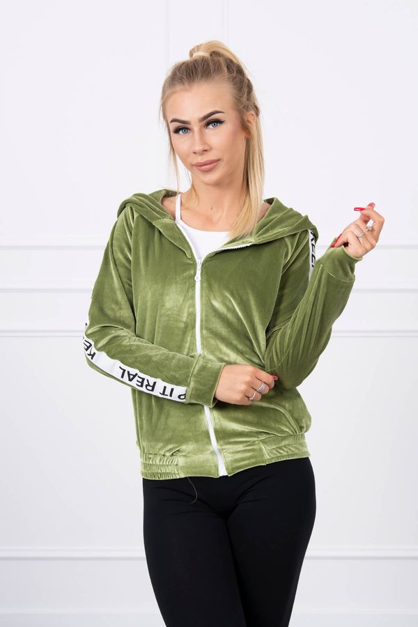 Kesi Velour hoodie green