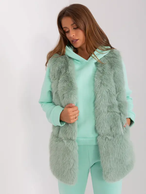 Wool Fashion Italia Vest-AT-KZ-2368.00P-Pistachio