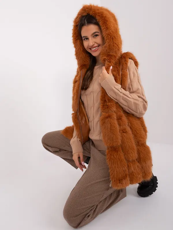 Wool Fashion Italia Vest-AT-KZ-2379.96P-light brown