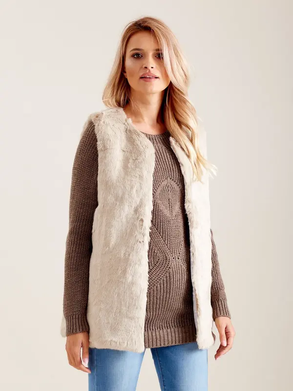Wool Fashion Italia Vest-AT-KZ-4102-1.20P-light beige