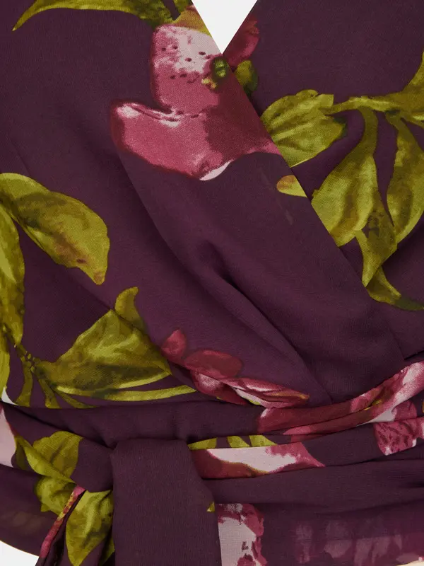 Orsay Vijolična bluza s cvetličnim vzorcem