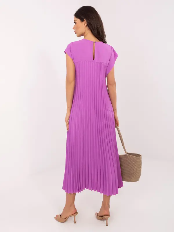 RUE PARIS Vijolična koktajl obleka brez rokavov