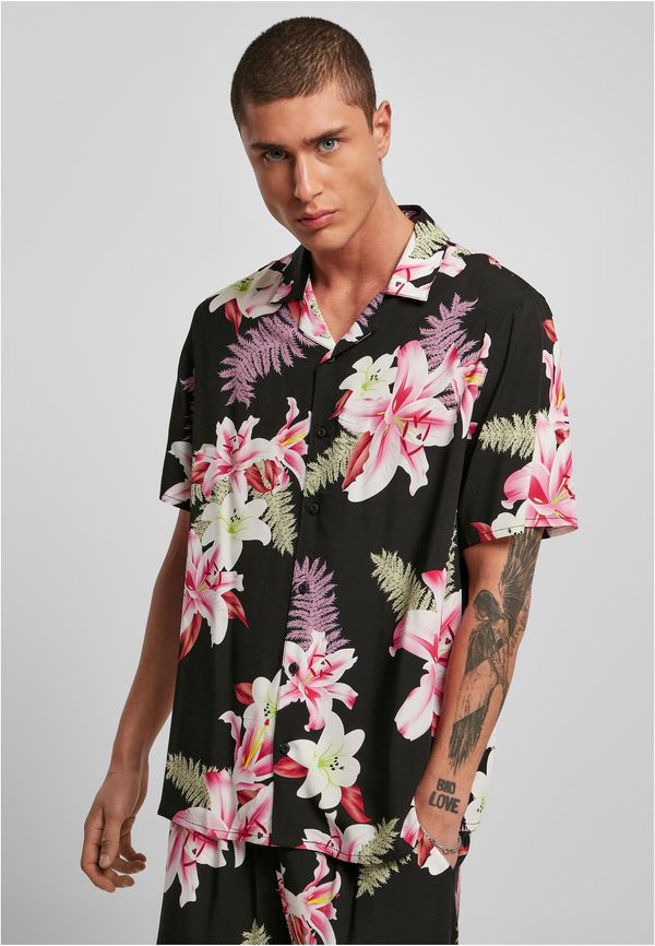 UC Men Viscose AOP Resort Shirt darkjungle