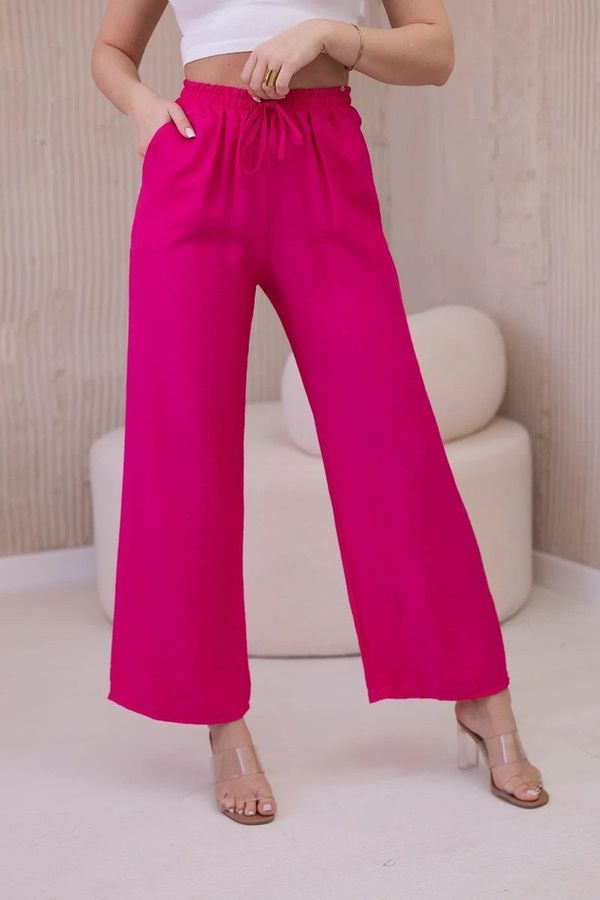 Kesi Viscose wide fuchsia trousers