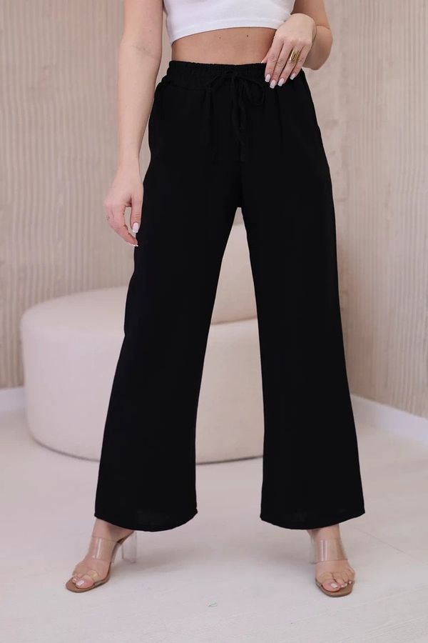 Kesi Viscose wide trousers black