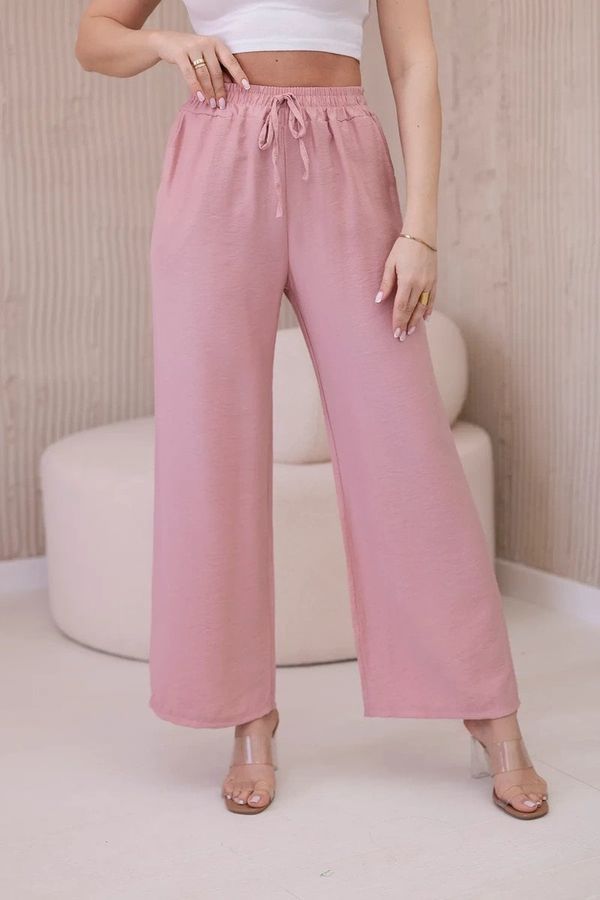 Kesi Viscose wide trousers dark powder pink