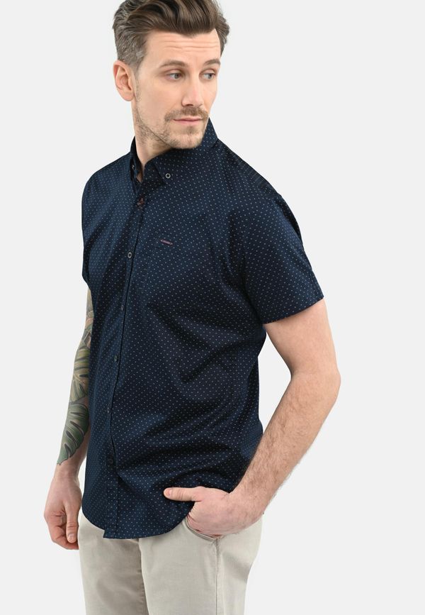 Volcano Volcano Man's Shirt C-HOBART Navy Blue