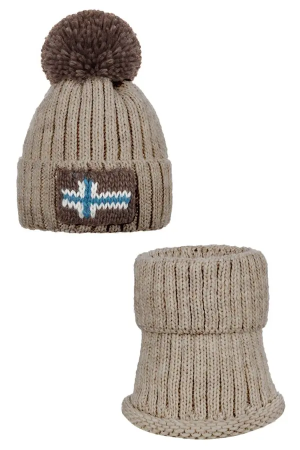 Ander Volnena kapa in šal Ander OSLO - bež